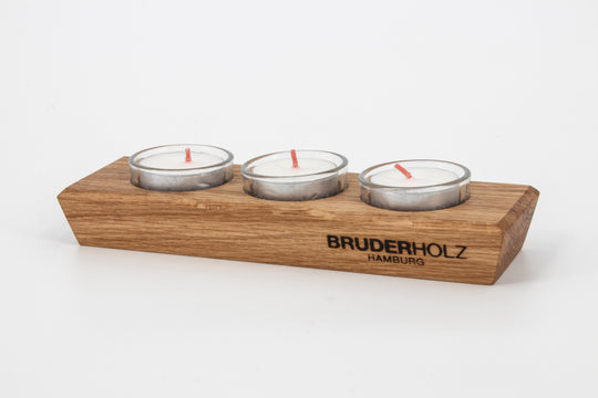 Teelichthalter Eiche "Binnenschiff"
